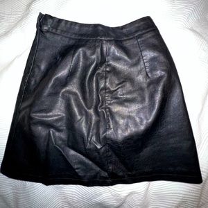 Princess Polly Faux Leather Mini A-line Skirt